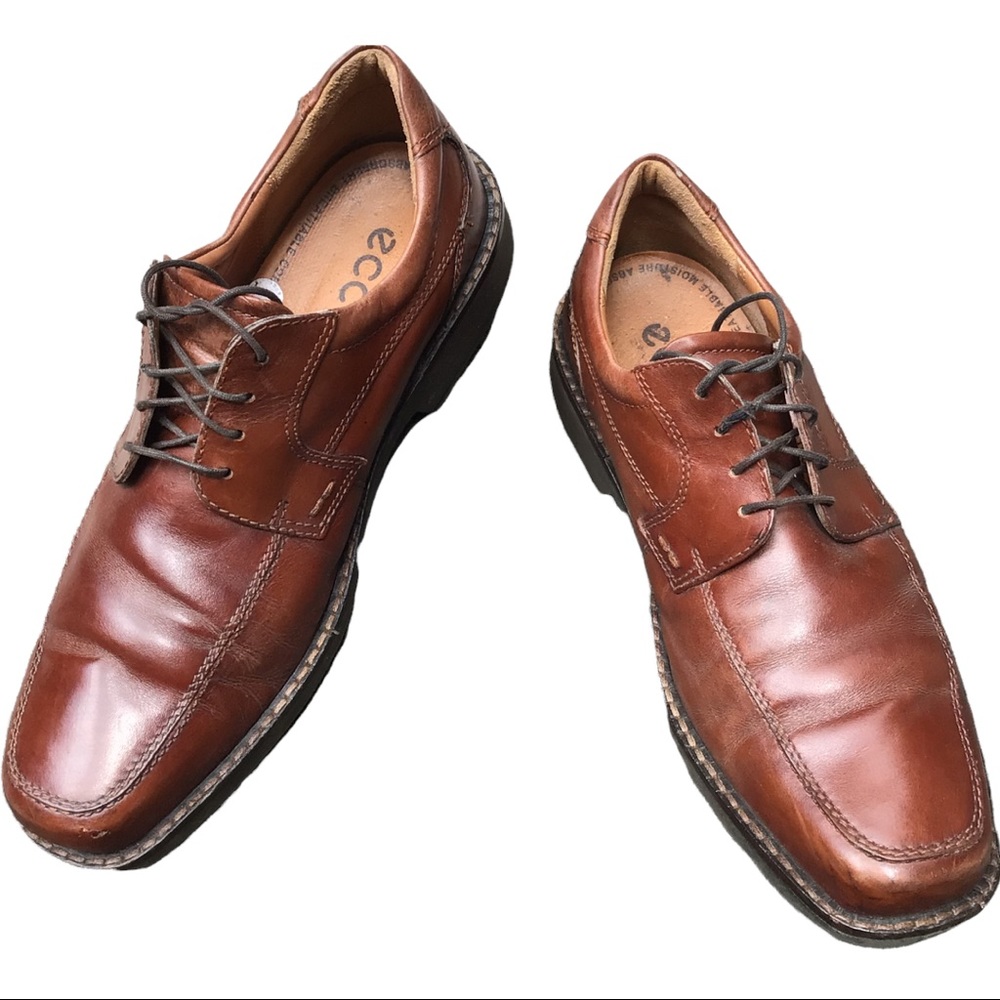 Ecco Men’s Brown Leather Oxford Shoes, Size EU 45, Good used condition